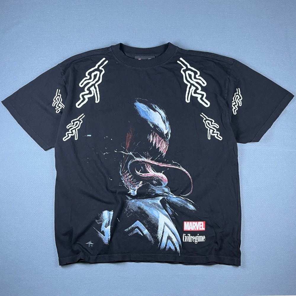Civil Regime x Marvel Venom Hero Elite Series Black Graphic T-Shirt Mens L